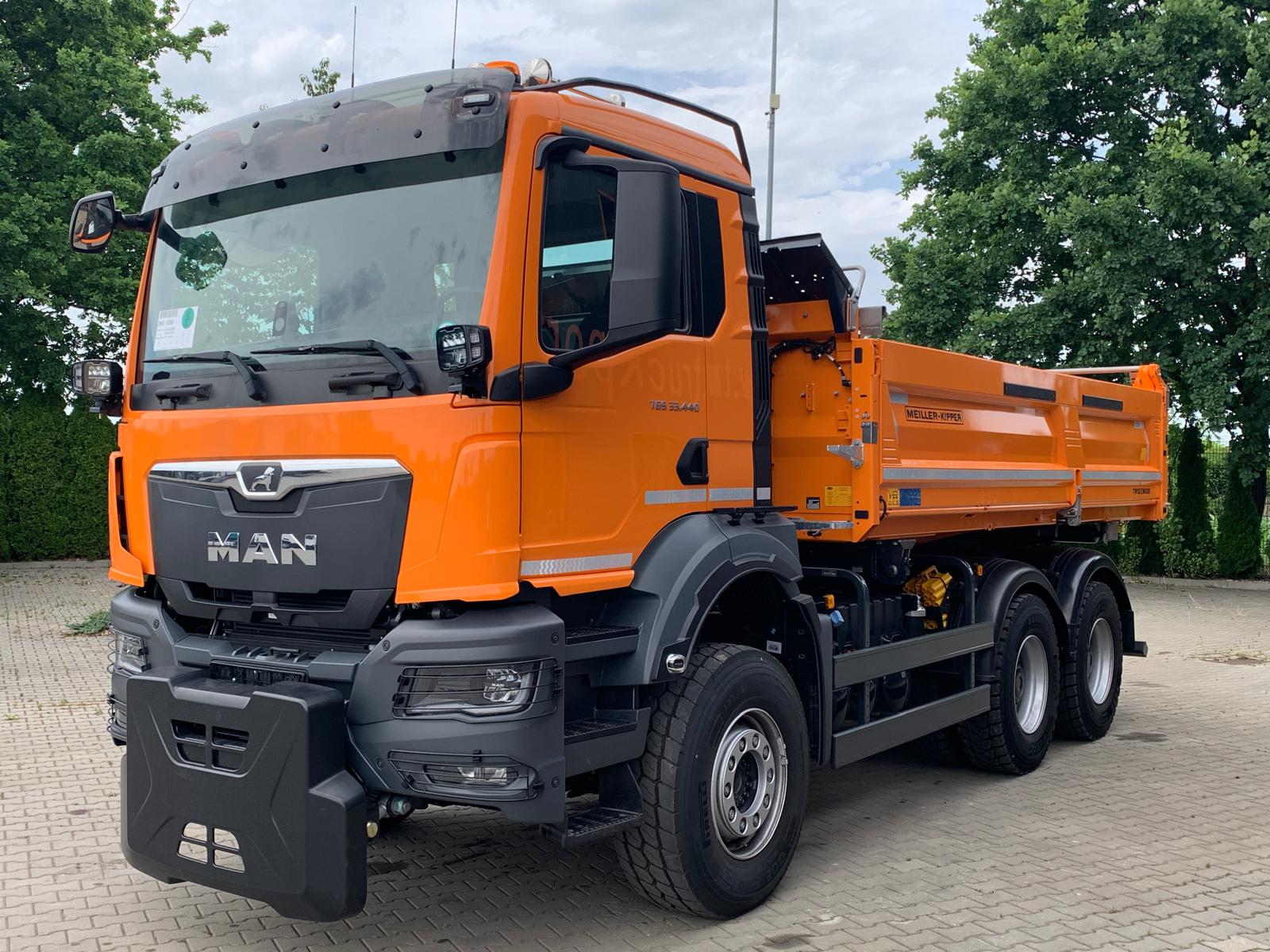 MAN TGS 33.440 6x4 EURO6 WYWROTKA TRÓJSTRONNA Z HYDROBURTĄ + CZOŁOWNICA